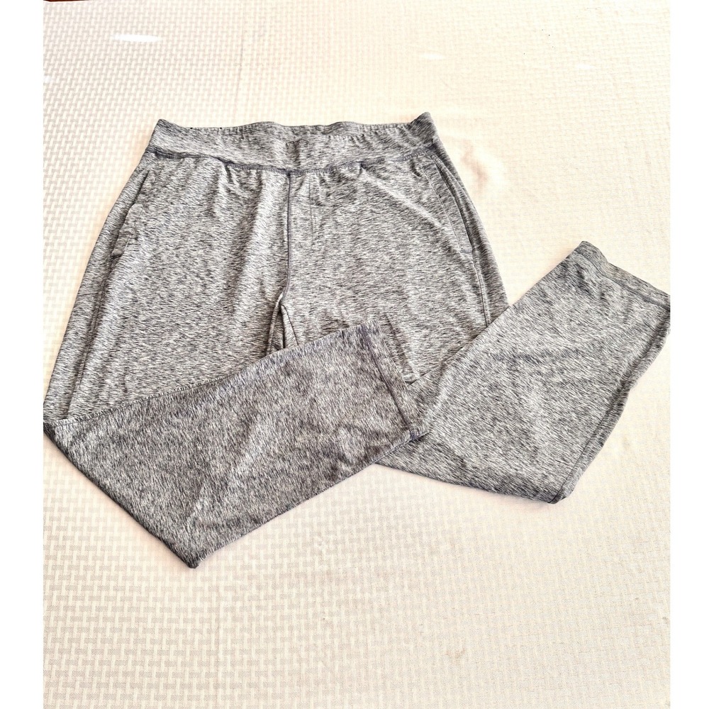 Pony Mens Space Dye Joggers Grey Heathered Athletic Training Pants Large